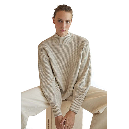 Ecoalf Valf Sweater - Womens, Linen Melange, Medium, GAKNVALSL6260WW21-340-M
