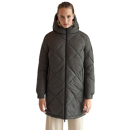 Ecoalf Vintagalf Diamonds Jacket - Womens, Dark Khaki, Medium, GAJKVINTA4070WW21-106-M