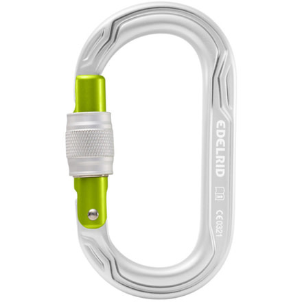 Edelrid Oval Power 2500 Climbing Carabiners, Silver, Screw, 882650000060