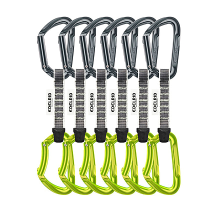 Edelrid Pure Set 6-Pack Quickdraw, Slate/Oasis, 10cm, 737910106270