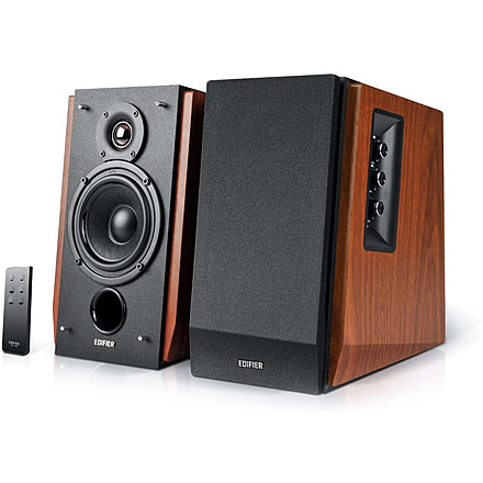 Edifier R1700BT Powered Bluetooth Bookshelf Speakers, Brown, 4001352