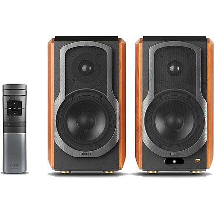 Edifier S1000W Wifi Hi-Fi Bookshelf 2.0Speakers, Brown, 4006111