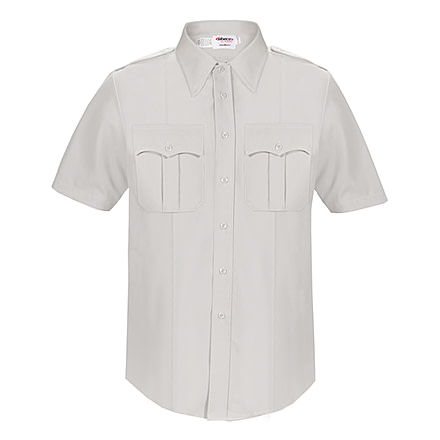 Elbeco DutyMaxx Short Sleeve Poly/Rayon Stretch Shirt - Mens, 16.5 in, White, 5580D-16.5