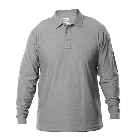 Elbeco Ufx Long Sleeve Comfort Polo, Gray - K6418-XS