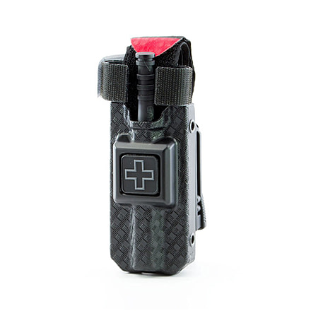 Eleven 10 Rigid Tq Case For Cat, Cross Front, Belt Tek-lok, Black Basket Weave w/ Grey Cross, E10-3021B-BSK