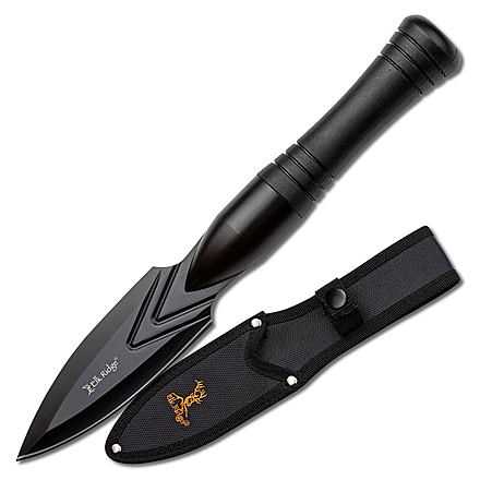 Elk Ridge Spire Fine Edge Fixed Blade Knife, 4.25in, Stainless Steel 3CR14MoV, Spear Point, Black Handle, ER-SP002BK
