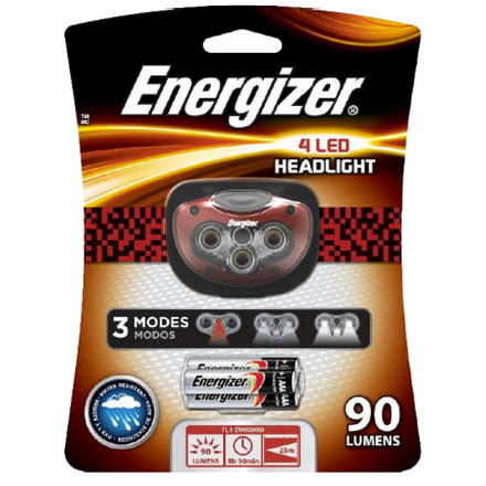 Energizer 4-LED 28 Lumens Headlamp with 2 Light modes 90 Lumens HD4L33AE