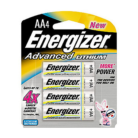 Energizer E2 Advanced Lithium Batteries, AA, 4 Pack EA91BP-4