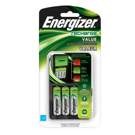 Energizer Recharge Value Charger with 4AA Batteries CHVCMWB-4