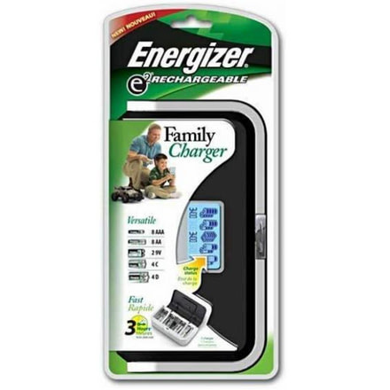 Energizer Family Charger for AA, AAA, C, D, or 9V Rechargeable Nimh Batteries CHFC with LCD Screen
