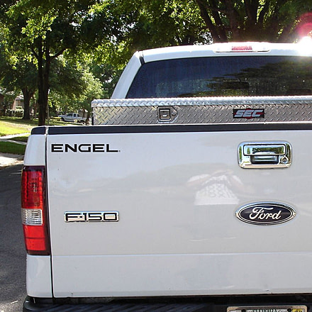 Engel Coolers 10" or 15" ENGEL Black Vinyl Transfer, Decal-Engel-15-Blk-Vinyl