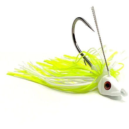 Epic Baits Tournament Grade Swim Jig, SJTG, White/Chart, 3/8 oz, SJTG38WHT026