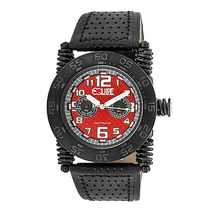 Equipe Tritium Et102 Coil Mens Watch - Mens, Black/Red, One Size, EQUET102