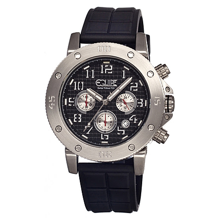 USED Equipe Tritium Tube Watches - Men's, Silver/Black, One Size, EQUET407, EDEMO1, Condition Fair, Other