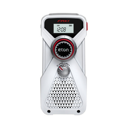Eton FRX1 Hand Turbine AM/FM/NOAA Digital Weather Radio w/LED Flashlight, ARC White FRX1D