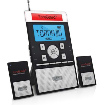 Eton Zoneguard Weather Alert Clock Radio, Black NZG200B