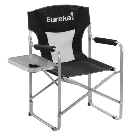 Eureka Directors Chair w/ Side table, Black/White 2571117