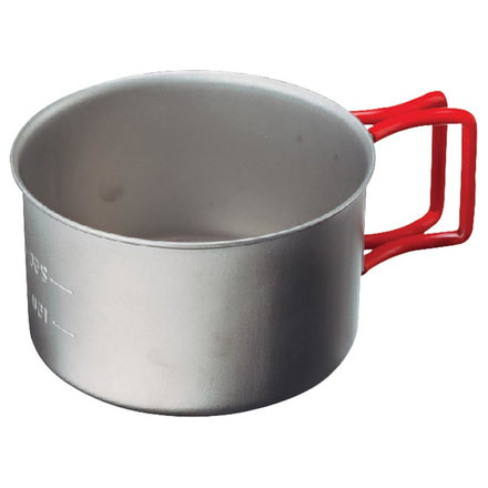 Evernew Titanium 400mL Cup w/ Folding Handle, Titanium, 696942