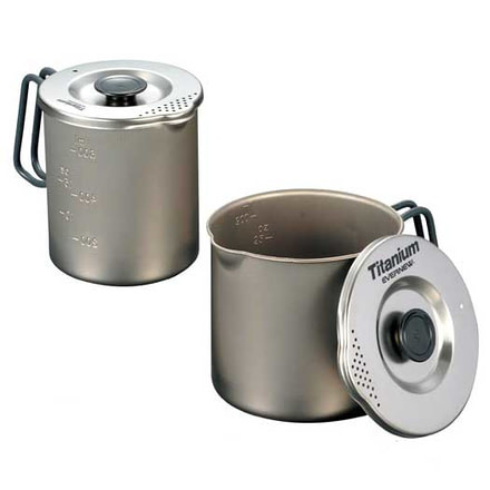 Evernew Titanium Pasta Pot-Red-Medium