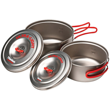 Evernew Titanium Ul Pot Set Sm Red ECA259R