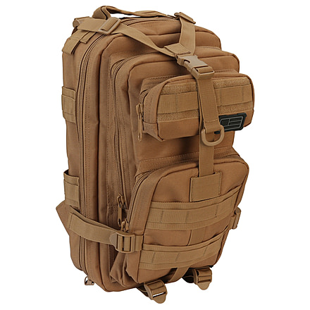 Evolution Outdoor Assault Pack, Tactical Backpack, Polyester, Padded Straps, MOLLE Webbing, Hook and Loop Panel, Coyote