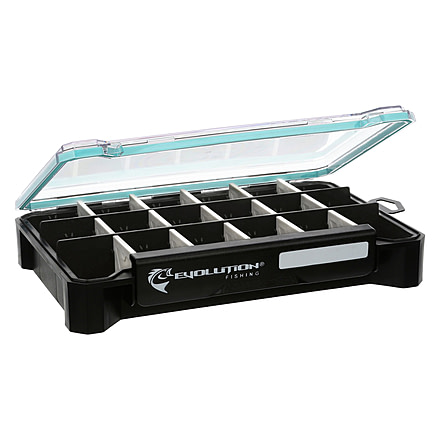 Evolution Outdoor Ballistix 3.6 Tray, Black clear, 3600 sz tackle tray, BLX36