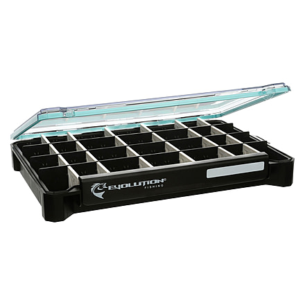 Evolution Outdoor Ballistix 3.7 Tray, Black clear, 3700 sz tackle tray, BLX37