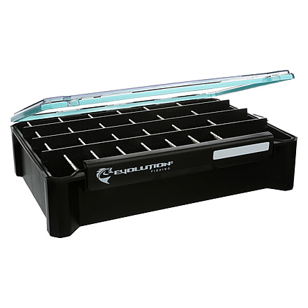 Evolution Outdoor Ballistix Hangr 3.7D, Black clear, 3700 sz tackle tray, BLXHGR37