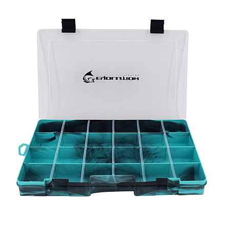 Evolution Outdoor Drift Series 3700 Colored Tackle Tray, Seafoam Green/Black, 3700, 37004-EV