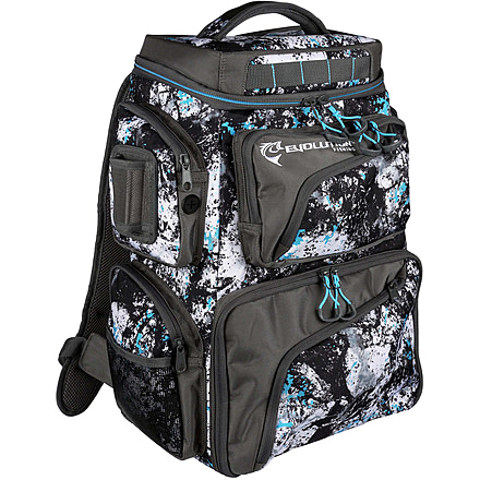 Evolution Outdoor Largemouth 3600 Tackle Backpack, Includes 3 Trays, Quartz Blue, 34010-EV