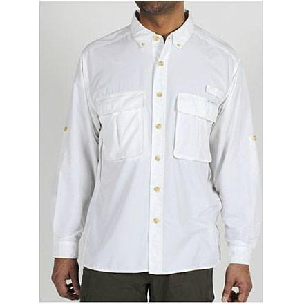 ExOfficio Air Strip Lite Long Sleeve Clearance - Men's - White XL
