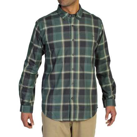 Arabica Plaid Long Sleeve Shirt - Mens -Petrol-Medium