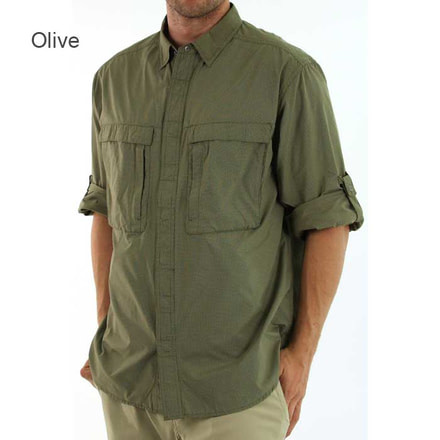 ExOfficio Bugsaway Halo Check LS - Olive XXLClearance