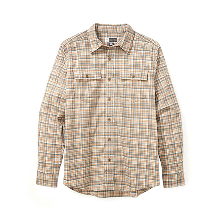 ExOfficio BugsAway Kempsey Lightweight Flannel Long Sleeve - Mens, Scotch, Small, 1101-8092-2810-S