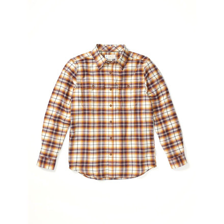 ExOfficio BugsAway Redding Midweight Flannel Long Sleeve - Mens, Dijon, Small, 1101-3352-2600-S