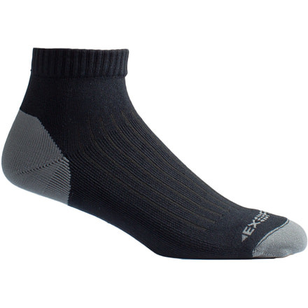 ExOfficio BugsAway Sol Cool Quarter Sock - Men's-Black-M/L