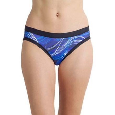 ExOfficio Give-N-Go Sport Mesh Printed Bikini Womens, Black/Wave, XS, 22453045-7302-XS