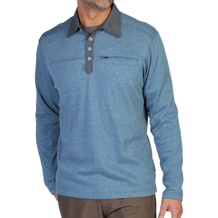 ExOfficio Javano Polo Long Sleeve Shirt - Men's -Galaxy-Medium