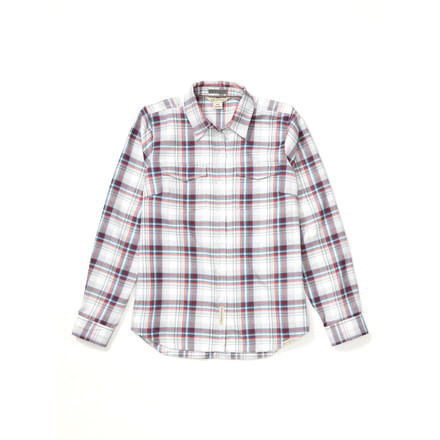 ExOfficio Madison Midweight Flannel Long Sleeve - Womens, White, Medium, 2001-3358-1000-M