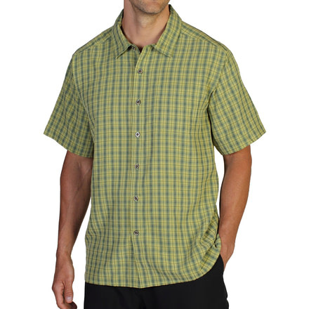 ExOfficio Mundi Jacquard Short Sleeve Shirt - Men's -Pistachio-Small