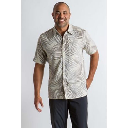ExOfficio Next-To-Nothing Pindo Print Short Sleeve Shirt Men's, Lt Stone, L 10023033-8209_L