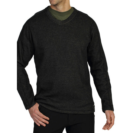ExOfficio Ruvido V Neck Sweater - Men's -Black-Small