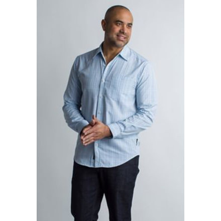 ExOfficio Salida Ombre Plaid Long Sleeve Shirt Men's, Breeze, M 10013144-5047_M