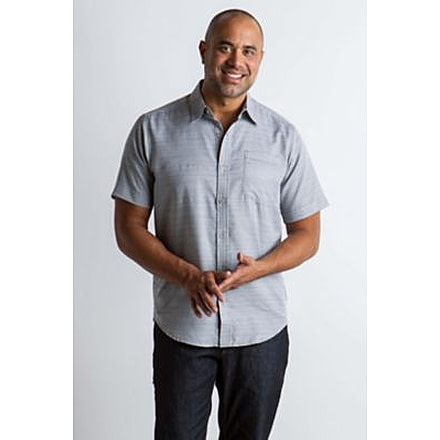 ExOfficio Soft Cool Avalon Short Sleeve Shirt Men's, Cement, 2XL 10023124-9430_2XL