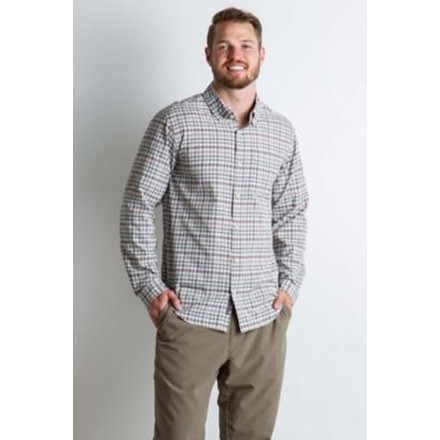 ExOfficio Sol Cool Chill Plaid Long Sleeve Shirt Men's, Corsair, S 10013157-5635_S