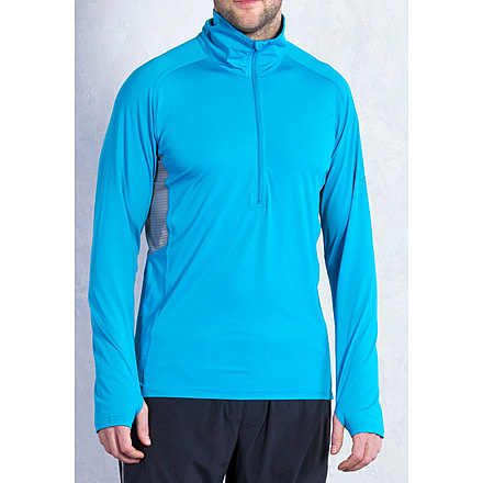 Sol Cool Long Sleeve Half Zip - Mens-Deep Sea-Medium