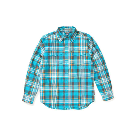ExOfficio Stonefly Midweight Flannel Long Sleeve - Mens, Algiers Blue, Medium, 1001-3313-5328-M