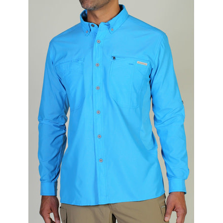 ExOfficio TriFlex Hybrid Long Sleeve Shirt - Men's-Malibu/Malibu-Small