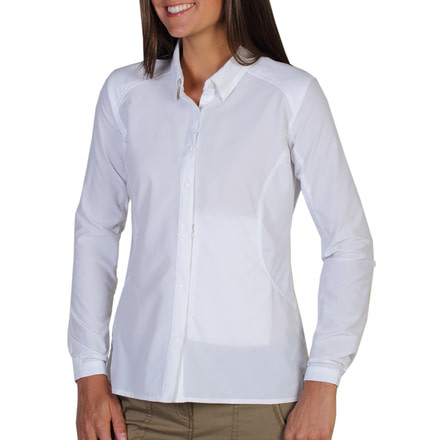 ExOfficio Triflex Hybrid Long Sleeve Shirt - Womens-White-Large
