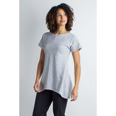 ExOfficio Wanderlux Crossback Short Sleeve Shirt Women's, White, L 20123049-1000_L
